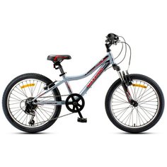 Велосипед MaxxPro STEELY 20 PRO серо-красный