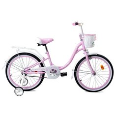 Детский велосипед MaxxPro FLORINA 12" розово-белый с боковыми колесами