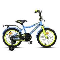 Детский велосипед MaxxPro ONIX 16" голубо-салатовый с боковыми колесами
