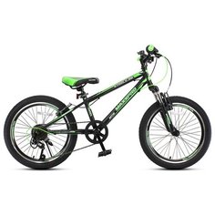 Велосипед MaxxPro STEELY 20 чёрно-зелёный