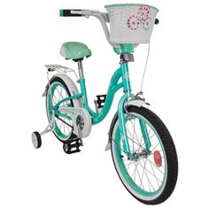 Детский велосипед MaxxPro FLORINA 16" зелено-белый с боковыми колесами
