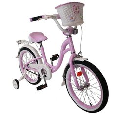 Детский велосипед MaxxPro FLORINA 14" розово-белый с боковыми колесами