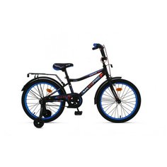 Детский велосипед MaxxPro ONIX 20 чёрно-синий с боковыми колесами