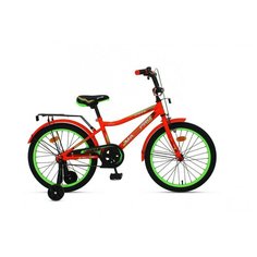 Детский велосипед MaxxPro ONIX 20" красно-зелёный с боковыми колесами