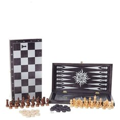 Набор игр Объедовская фабрика игрушки 3 в 1, малая черная, рисунок серебро