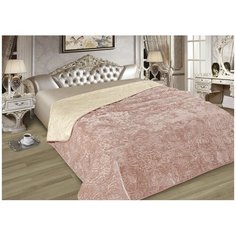 Покрывало Marianna Elite с мехом, 200 х 220 см, бледно-розовый
