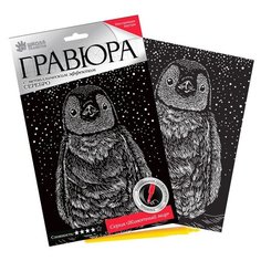 Гравюра Школа талантов Пингвин (2108204) серебристая основа