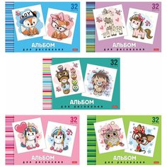 Альбом для рисования Hatber Мультяшки 29.7 х 21 см (A4), 100 г/м², 32 л.