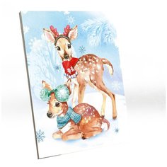 Картина по номерам на холсте с подрамником "Олени" 30*40 см 5005786 Школа талантов