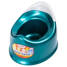 РОССПЛАСТ горшок Для крох бирюзовый перламутр