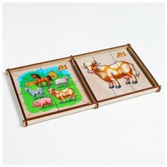 Пазл "Сложи картинку "Домашние животные" ДИ200 2729128 Деревянные игрушки