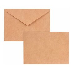Конверты С6 (114х162 мм) КРАФТ, клей, 90 г/м2, КОМПЛЕКТ 50 шт., треугольный клапан, BRAUBERG, 112363, С6НКж-50