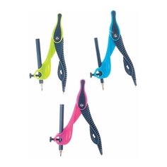 Циркуль MAPED (Франция) "Kidz", 135 мм, пластиковый, универсальный держатель + карандаш, ассорти, 191611