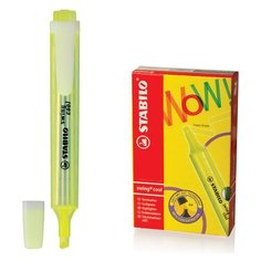 Текстовыделитель STABILO "Swing cool", ЖЕЛТЫЙ, линия 1-4 мм, 275/24