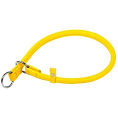 Ошейник-удавка рывковый waudog glamour (диаметр 13мм, длина 70 см) желтый