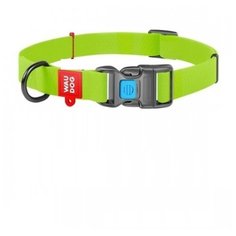 Ошейник waudog waterproof, водостойкий, пластиковая пряжка (ширина 25 мм, длина 31-49 см) салатовый новинка!