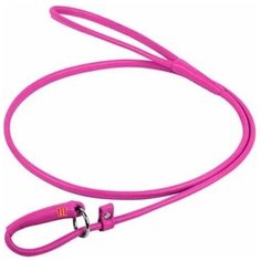 Поводок-удавка waudog glamour круглый (ширина 10мм, длина 183см) розовый