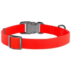 Ошейник waudog waterproof, водостойкий, пластиковая пряжка (ширина 25 мм, длина 31-49 см) красный новинка!