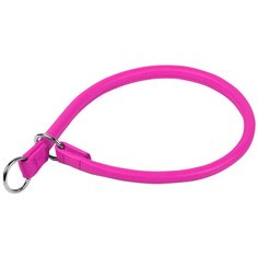 Ошейник-удавка рывковый waudog glamour (диаметр 13мм, длина 70 см) розовый