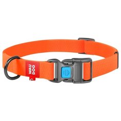 Ошейник waudog waterproof, водостойкий, пластиковая пряжка (ширина 25 мм, длина 31-49 см) оранжевый новинка!