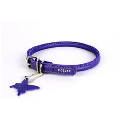 Ошейник collar glamour 22402 круглый для длинношерстных собак синий 6 мм* 20-25 см,