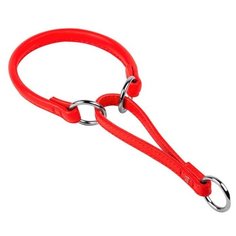 Ошейник-удавка waudog glamour (диаметр 13мм, длина 60 см) красный