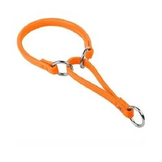 Ошейник-удавка waudog glamour (диаметр 13мм, длина 70 см) оранжевый