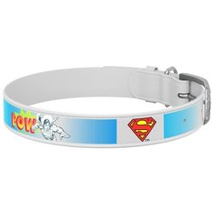 Waudog ошейник для собак кожаный design с qr паспортом, с рисунком супермен2 размер xs (ширина 12 мм, длина 18-24 см), черный 0012-1008-01, 0,020 кг, 53398