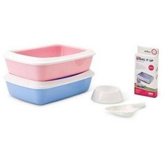 Savic набор д/котят starter kit голубой (туалет iriz 42 см, пакеты,совок, миска) s2002