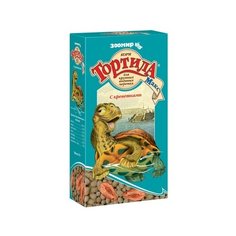 Тортила тортила макс с креветками, корм для водяных черепах, коробка 908, 0,070 кг, 34587 Зоомир