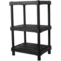 Пластиковый стеллаж 3 полки BLOCKER Expert BR3800 60х45х82 см черный