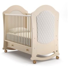 Кроватка Nuovita Tempi (колесо) (качалка), на полозьях слоновая кость