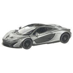Детская инерционная металлическая машинка с открывающимися дверями, модель McLaren P1, серый с черным Serinity Toys