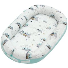 Подушка-Позиционер для сна AmaroBaby кокон-гнездышко, SOFT CARE Горы