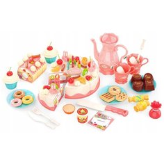 Набор продуктов с посудой ABtoys Помогаю маме PT-01223 розовый/голубой/белый