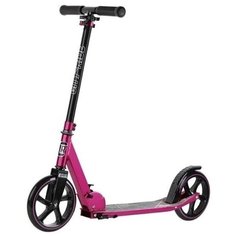 Самокат двухколесный складной CITY-RIDE, дека: алюминий анодированный, t-bar сталь, колеса PU 200/200, подножка, цвет Розовый