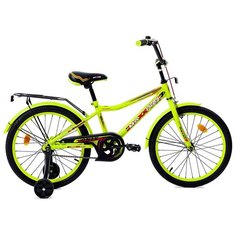 Детский велосипед MaxxPro ONIX 18" жёлто-чёрный с боковыми колесами