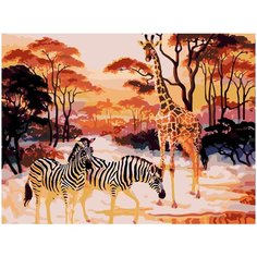 Картина по номерам Африканская фауна, 50 х 60 см Красиво Красим