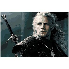 Картина по номерам Ведьмак - Геральт, 40 х 60 см Красиво Красим