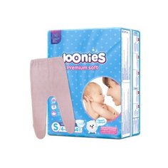 Joonies подгузники Joonies S (4-8 кг) 64 шт + ползунки Эффект 56 размер, 64 шт., розовый