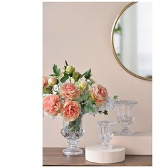 Ваза стеклянная "Crystal" 11х11х14см ГЛАСАР