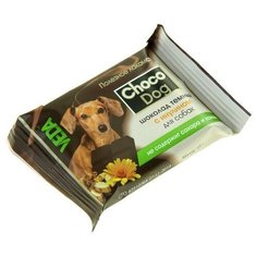 Choco dog 15гр. черный шоколад,полезное лакомство д/собак. 1/40 Veda