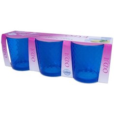 Набор стаканов 3х250 мл низкие синие ОСЗ