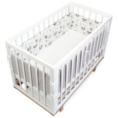 Loombee бортик SC-1134 белый/серый