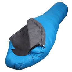 Спальный мешок пуховый Adventure Light голубой 220x85x55 Сплав