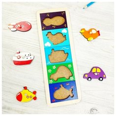 Деревянная игрушка 143-068 Крона Мозаика-вкладыш Транспорт Крона (143-068)