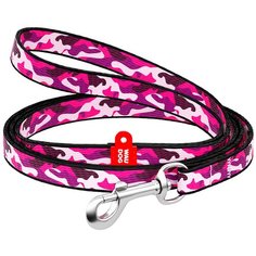 Поводок waudog nylon с рисунком розовый камо( ширина 10 мм, длина 122 см) новинка!