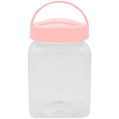Банка для продуктов (в комплекте 2 штуки) Nice&Price, с винтовой крышкой и ручкой, 2 л, пудра, 120х120х200 (пр. Россия)