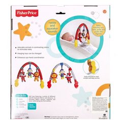 201072 арка погремушка Fisher Price, плюшевая игрушка для детей, игровая развивающая, цвет: красный