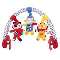 201073 арка погремушка Fisher Price, плюшевая игрушка для детей, игровая развивающая, цвет: белый